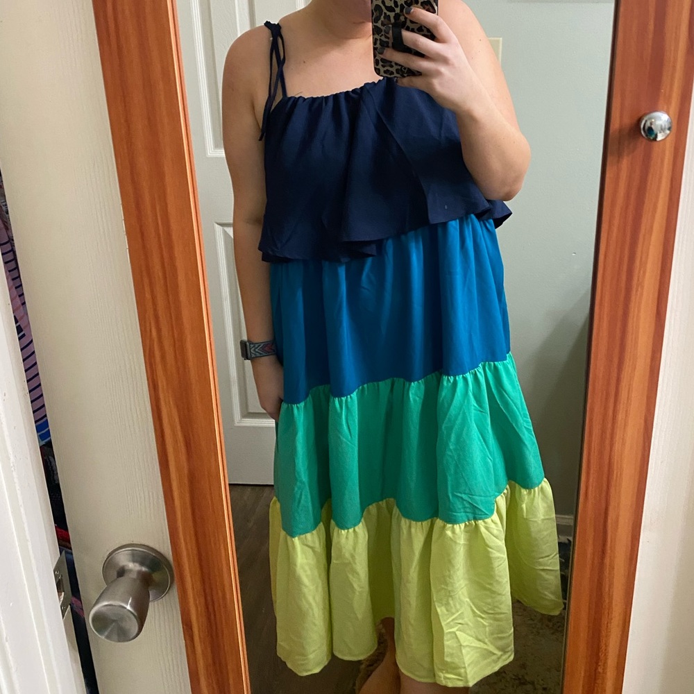 Tiered Midi Dress